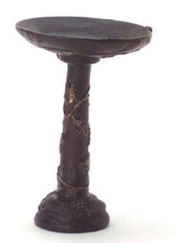 Dollhouse Miniature Bird Bath, English Green Dollhouse Miniature Bird Bath, English Green